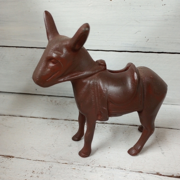 Vintage Cast Iron Donkey Mule Burro Coin Bank. - Picture 1 of 9